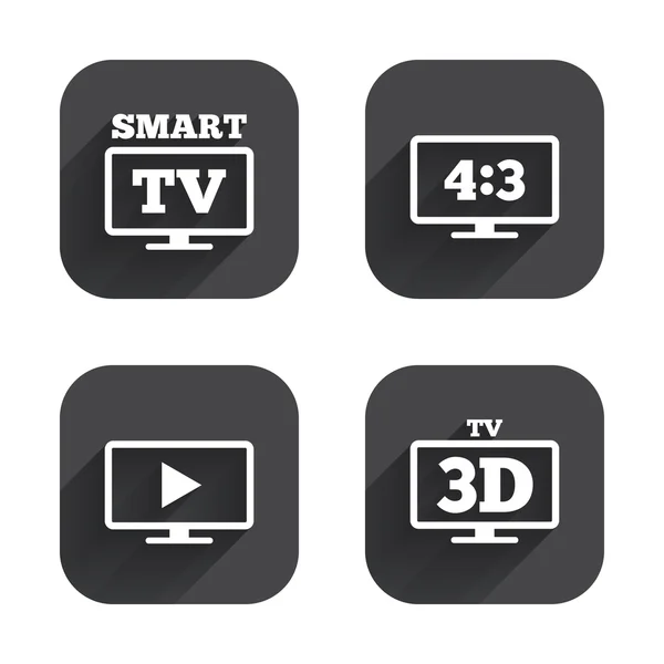 Ícone modo Smart TV . — Vetor de Stock