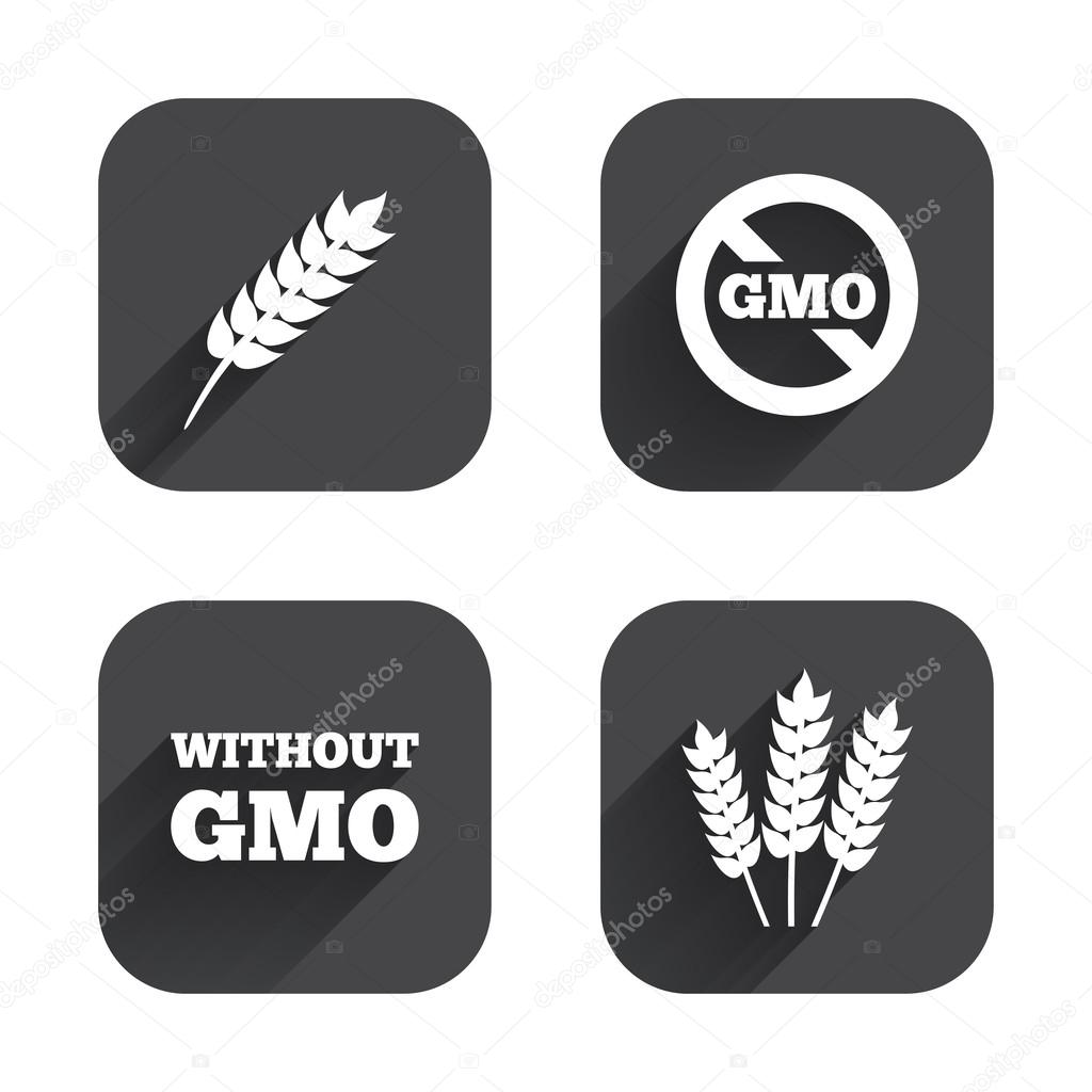 Agricultural icons. GMO free