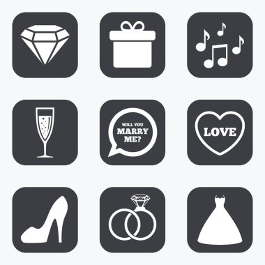 Düğün, nişan simgeler.