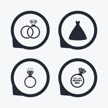 Düğün elbise simgesi.