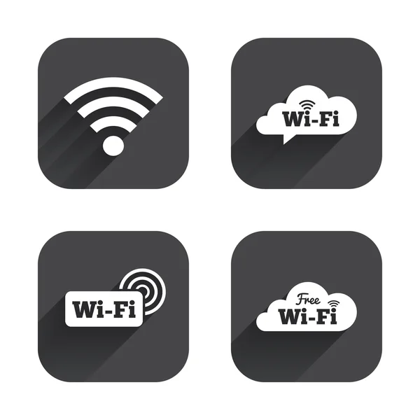 Wifi iconos de red inalámbrica . — Vector de stock