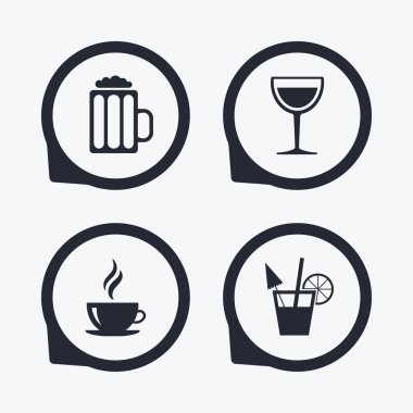 İşaretler içer. Kahve fincanı, cam