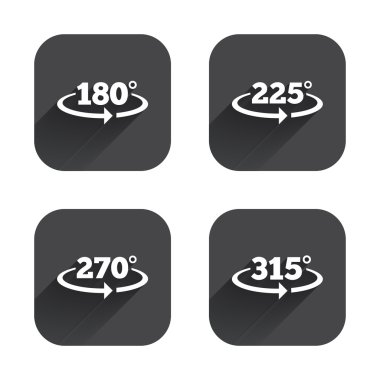 Açısal derece simgeleri.