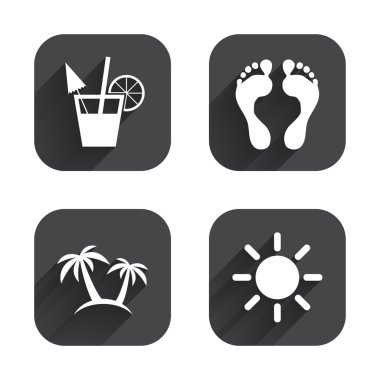 Beach Tatil simgeler.