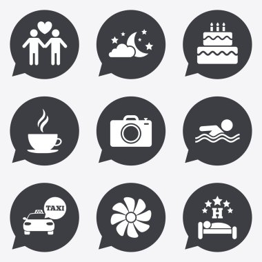 Otel, Oda Servisi simgeler.