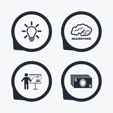 Sunu billboard, beyin fırtınası. Nakit para.