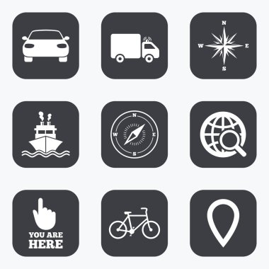Navigasyon, gps simgeleri.