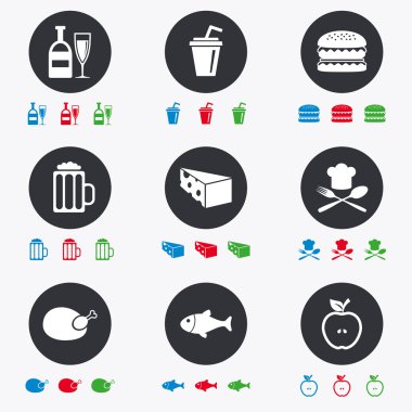 Yiyecek, içecek simgeler.