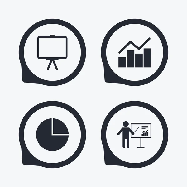 Gráfico de diagrama Gráfico de pastel . — Vector de stock