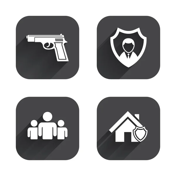 Iconos de la agencia de seguridad . — Vector de stock