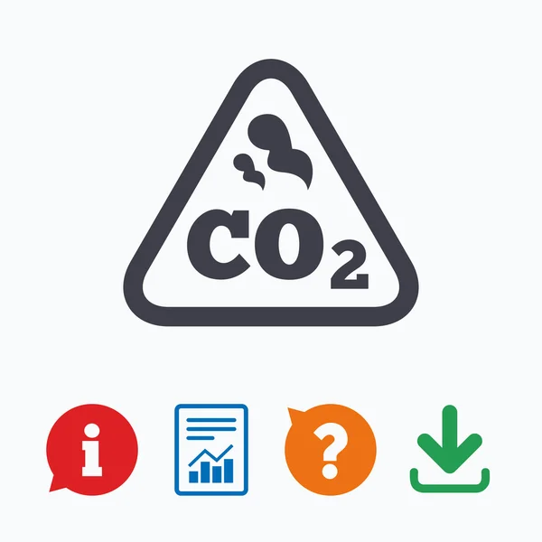 CO2 dioxyde de carbone formule signe — Image vectorielle