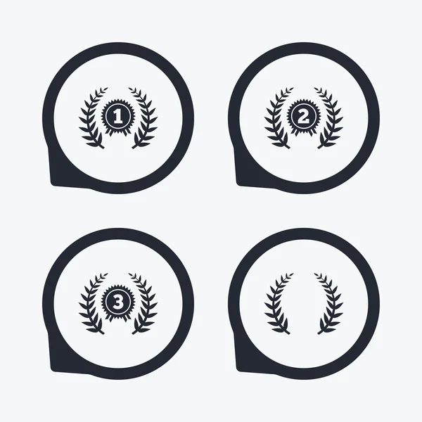 Laurel wreath award icons. — Stock Vector