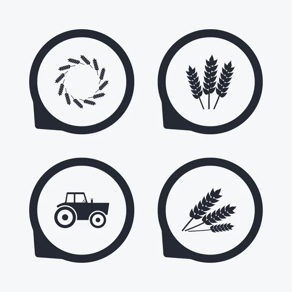 Сельскохозяйственные иконы. Пшеничная кукуруза — стоковый вектор