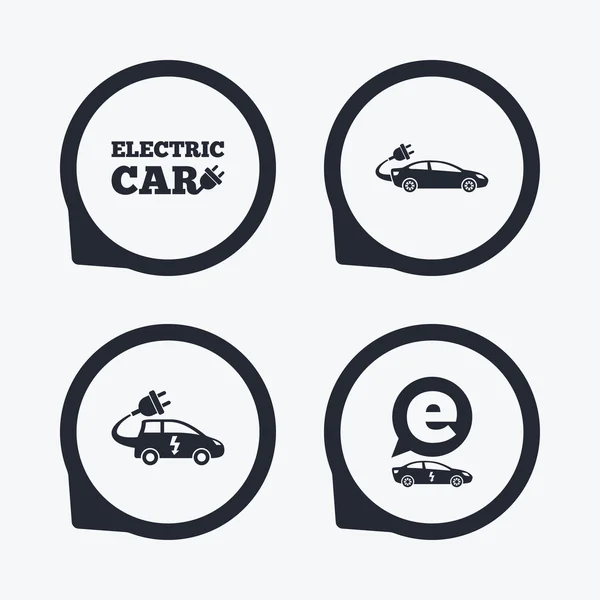 Electric car signs — Stock Vector
