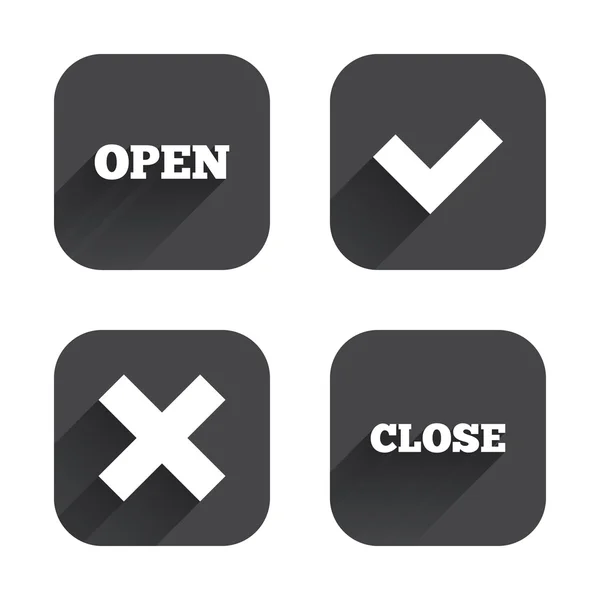 Open and Close icons. — Stock Vector