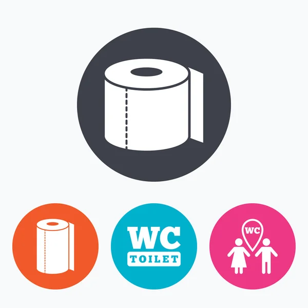WC-papír ikonok. — Stock Vector