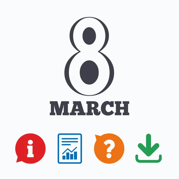 8. března ženy den znamení — Stockový vektor
