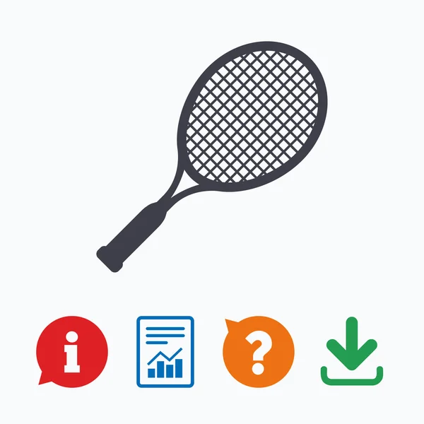 Tennis racket sign icon. — Stock Vector