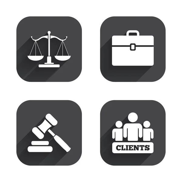 Scales of Justice icons — Stock Vector