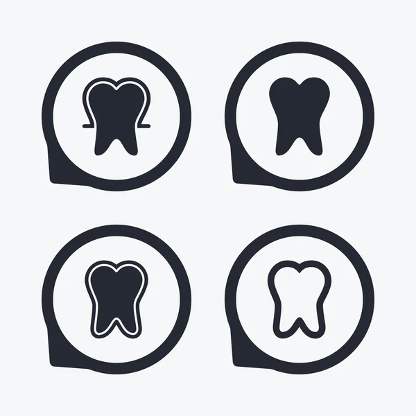 Tooth enamel protection icons. — Stock Vector