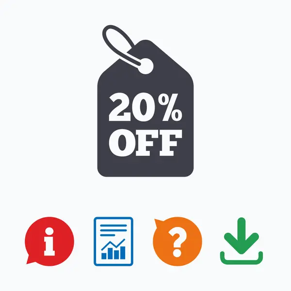 20 percent sale price — Stock Vector