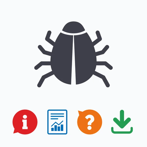 Bug sign icon. Virus — Stock vektor