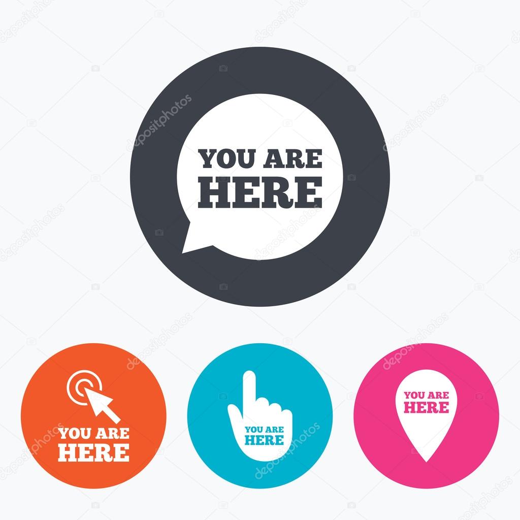 You are here icons. Stock Vector Image by ©Blankstock #94767518