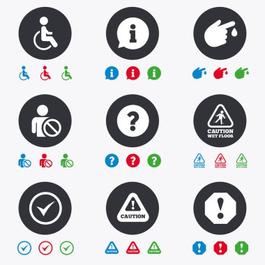 Dikkat tebliğ kutsal kişilerin resmi. Bilgi işaretleri.