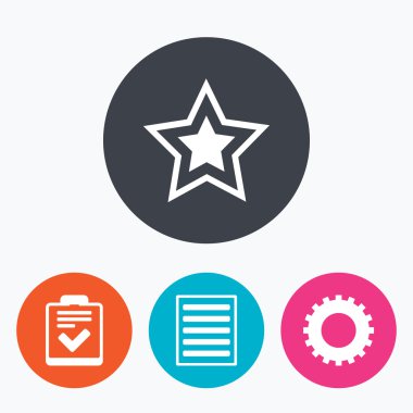 Yıldız ve menü listesi işaretleri.