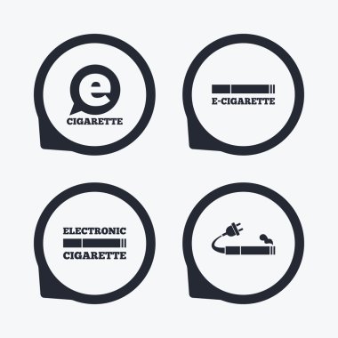 e-sigara işaretler. elektronik sigara simgeler.