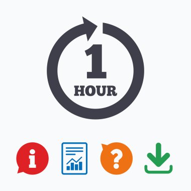 her saat işareti simgesi. tam dönüş oku.