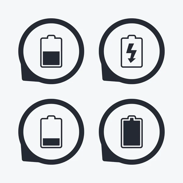 Iconos de carga de batería . — Vector de stock