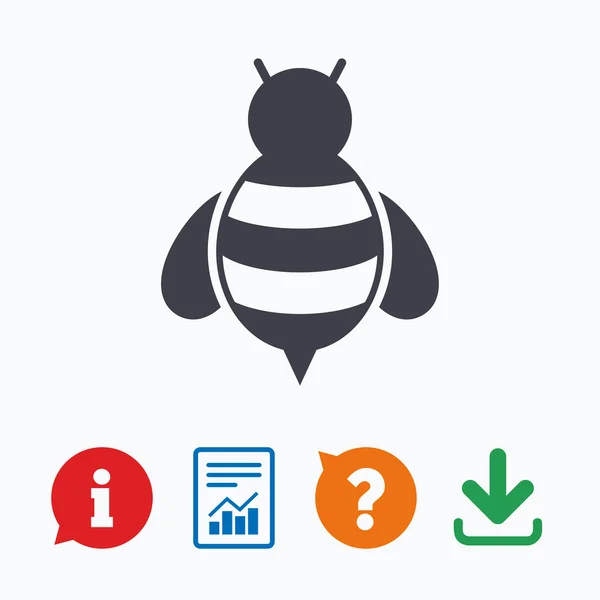 Bee sign icon. — Stock Vector