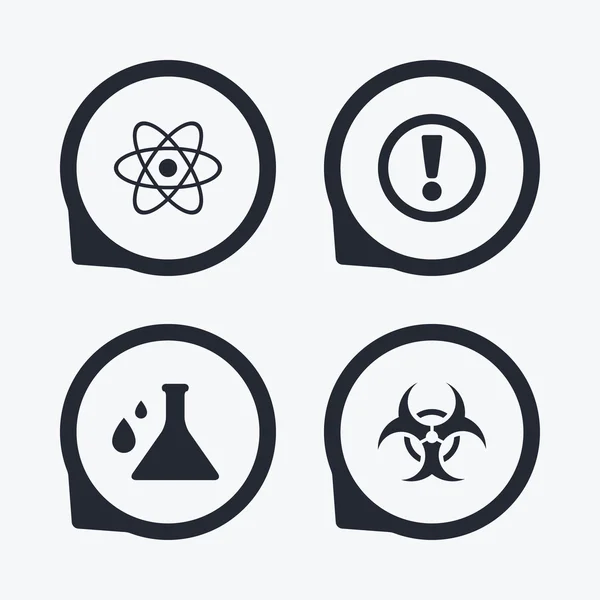 Attention biohazard icons. — Stock Vector