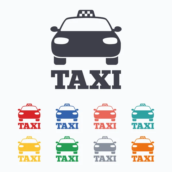 Taxi car sign icons — Stock Vector
