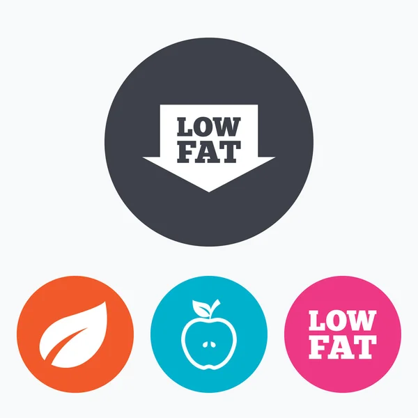 Low fat icons. — Stock Vector