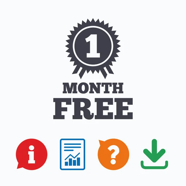 Första månaden gratis tecken — Stock vektor