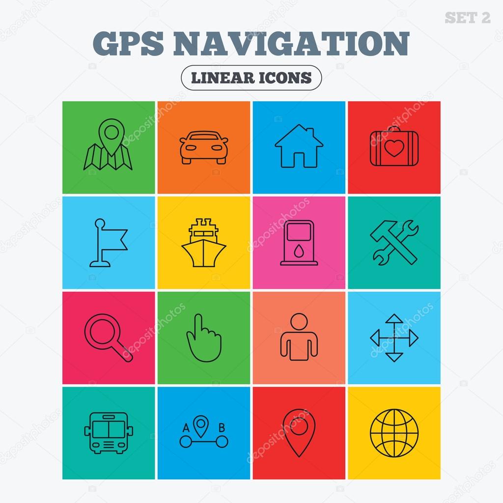 GPS navigation icon.