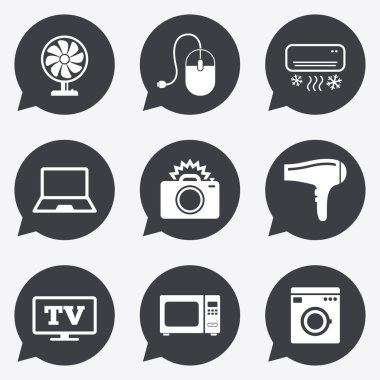 Ev aletleri, aygıt simgelerini. Elektronik işareti.