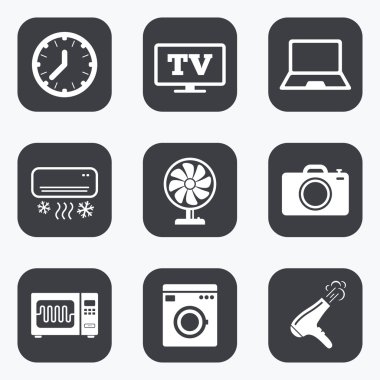 Ev aletleri, aygıt simgelerini. Elektronik işareti.
