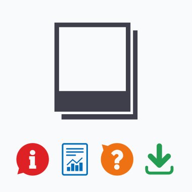 fotoğraf çerçeveleri şablon simgesi. boş fotoğraf.