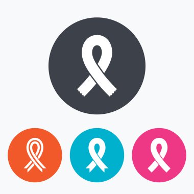 Meme Kanseri Bilinçlendirme simgeler. Şerit işaretleri.