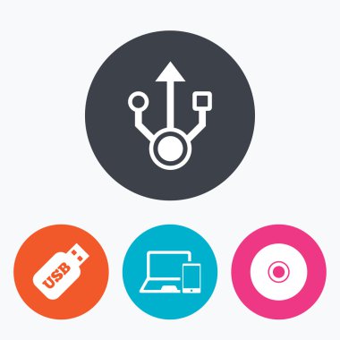 USB flash sürücü simgeleri.