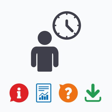 Kişi bekleyen işareti simgesi.