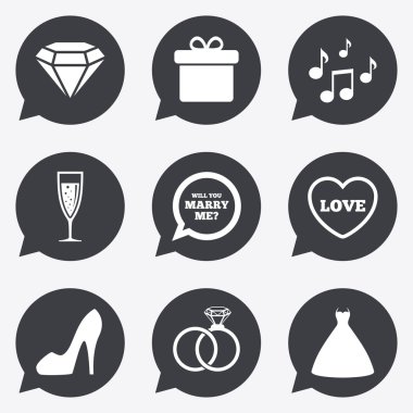 Düğün, nişan simgeler.