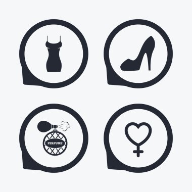 kadın elbise simgesi.