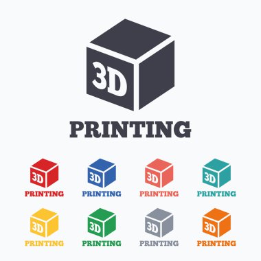 3D baskı işareti simgeleri