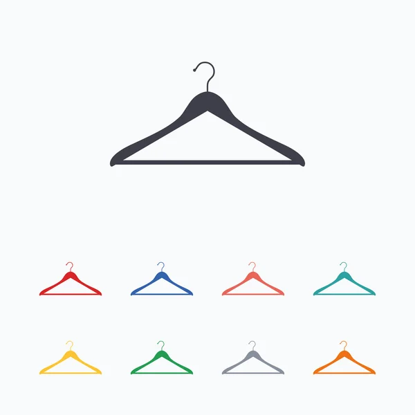 Hanger sign icon. Cloakroom symbol. — Stock Vector
