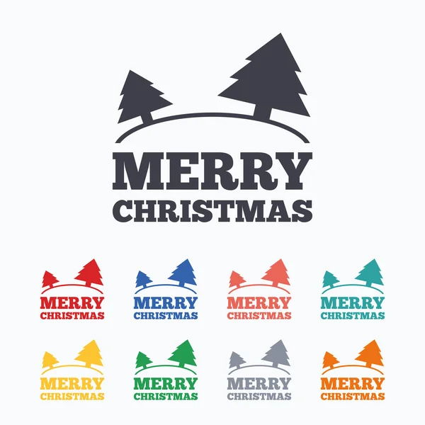 Merry christmas teken pictogrammen — Stockvector