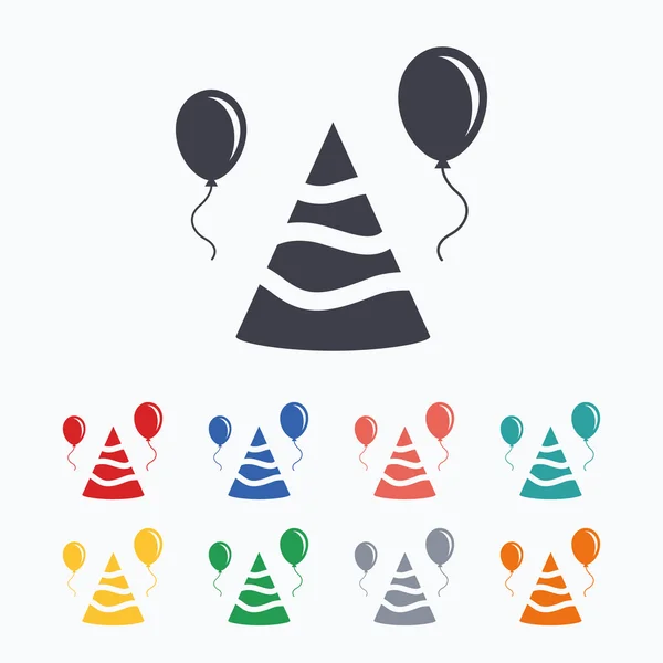 Chapeau de fête signe icône. Symbole de célébration anniversaire — Image vectorielle